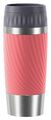 Emsa Travel Mug Easy Twist Isolierbecher Edelstahl 18/10 Silikon Koralle 360 ml