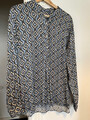 Wunderschöne Bluse 0039 Italy eisblau, Ornamente, Viskose, Gr. 40/42, wie neu.