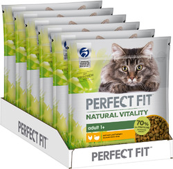 6x650g Perfect Fit Katzenfutter Trocken Natural Vitality Adult 1+ Huhn&Truthahn