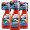 3x 750ml Sonax Xtreme Ceramic Quick Detailer Spray Lackpflege Hochglanz