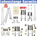 Teleskopleiter Ausziehleiter Klapp Ausziehbar Stehleiter Mehrzweck Alu/Edelstah