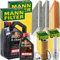 MANN INSPEKTIONSPAKET+6L MOTUL 5W-30 ÖL passend für BMW 5er E60 E61 163+177PS