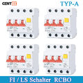 FI/LS Schutzschalter RCBO TYP-A 3+N 4-Polig B oder C 30mA LS-Schalter 10A-32A