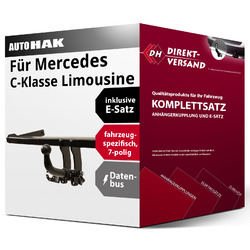 Für C-Klasse Limousine Typ W203 Anhängerkupplung abnehmbar + E-Satz 7pol neu topoptional auch als Komplettpaket mit Montage