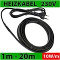 Heizkabel Frostschutz Rohrbegleitheizung Heizleitung 230V Kabel  10W/m 1- 20 M ⭐