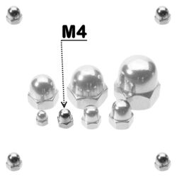 Hutmutter Edelstahl DIN 1587 hohe Form A2 A4 V2A V4A Muttern M3-M24Schrauben-Niro® - Profiqualität vom Fachhändler!