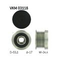 1x Generatorfreilauf SKF VKM 03118 passend für AUDI SEAT SKODA VW