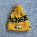 NEW ERA GREEN BAY PACKERS Mütze NFL Wintermütze Strickmütze Bommel 5720 Gelb