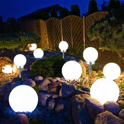 Solarkugel Außenlampe Gartenleuchte LED Balkonlampe weiß Terrassenlampe 10er Set