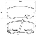 BREMBO P 30 033 Bremsbelagsatz, Scheibenbremse für HYUNDAI KIA