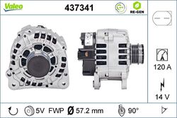 Lichtmaschine Generator Lima VALEO RE-GEN AT 437341 +71.40€ Pfand für VW GOLF 4
