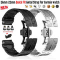 Edelstahl Armband Quickfit für Garmin Fenix 7 6 5 7X 6X 5X/EPIX/Instinct/Tactix