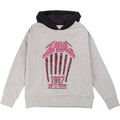 ZADIG & VOLTAIRE Kids Sweatshirt Kapuze grau Logo Stitching neon pink  128 -170