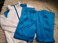 Kinder Jogginganzug Trainingsanzug Sportanzug Jungen Jacke Weiß Hose Blau