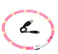 Visio Light - LED Leuchtschlauch Halsband Rosa, aufladbar über USB-Kabel 64907