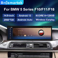 14,9" Android 13 Autoradio CarPlay 8-Core DAB+ 128GB GPS Für BMW 5er F10 F11 NBT