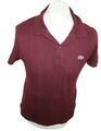 LACOSTE  HERREN Polo shirt hemd BAUMWOLLE  SLIM FIT GR. 4 / M BORDEAUX