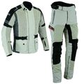 Herren Motorrad Jacke und Hose Wasserdicht Herren Motorrad Touring Kombi Grau