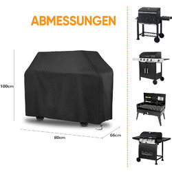 Gasgrill Abdeckung Grill Abdeckhaube Regenschutz Haube BBQ Schutzhülle Schwarz