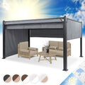 Gartenpavillon Gazebo 3x4 m mit Dach UV-Schutz Partyzelt Wasserabweisend Grau 