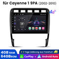 4+64G carplay Für Porsche Cayenne1 9PA 2002-2010 9"Autoradio GPS 4G DAB+ WIFI 