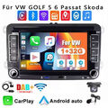 DAB+ 1+32G Autoradio Carplay GPS Für VW Golf 5 6 Polo T5 Touran Passat KAM MIK