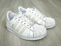 Adidas Mädchen Turnschuhe Superstar schillernd dreifach weiß Größe Kleinkinder 12,5/31