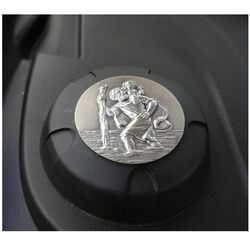 Auto Schutz Plakette Heiliger Sankt St. Christophorus 3D Relief 6,5 cm XL Format