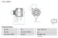 BOSCH Lichtmaschine Generator Lima 0 986 081 190 +122.59€ Pfand für FORD MONDEO