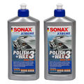 2x 500ml SONAX Autopolitur Lackpolitur XTREME POLISH & WAX 3 HYBRID NPT