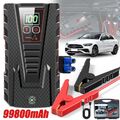 99800mAh Auto Starthilfe Jump Starter Ladegerät 12V Booster Powerbank KFZ PKW