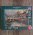 Puzzle ► Schmidt Thomas Kinkade Studios - Bei der alten Brücke  1000 Teile ◄ NEU