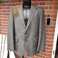 "VINTAGE CHRISTOPHER DAWES DORNFESTE TWEED FIELDJACKE GRÖSSE 44"" Pit2Pit 22""