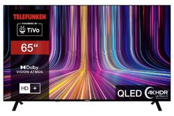 TELEFUNKEN 65 Zoll QLED Fernseher Smart TV 4K UHD HDR Dolby Vision & Atmos