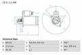 Starter für ALFA ROMEO CHEVROLET FIAT OPEL Bosch 0986023660