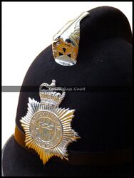 Englischer Polizeihelm - original Bobby Helmet  UK -   Northumbria Police