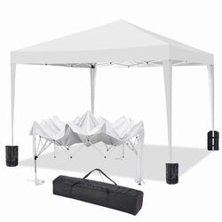 Pavillon 3mx3m Wasserdicht Faltpavillon Partyzelt Popup Gartenzelt UV Schutz 50+