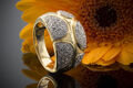 Diamantring Ring mit Diamanten in 750er Gelbgold 18 Karat Gold Schmuck