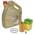 5L Castrol EDGE FST 5W-30 Longlife MANN Ölfilter Audi A1 A3 A4 A5 A6 TT VW Golf