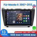 Für Mazda 6 2007-2012 Carplay Android13.0 Autoradio GPS NAVI BT SWC DAB+ 6+128GB