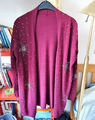 Zara Cardigan Offen Langarm Farbton Beere mit Glitzer Gr. M/ L