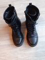  Damen Stiefelette Boots Gebraucht Gr.38 Schwarz 