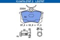 ATE 13.0470-2787.2 Bremsbeläge Satz Hinten für VW Golf IV Schrägheck (1J1) BORA