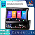 Abnehmbarer 1 Din Android 12 Autoradio GPS CarPlay WiFi DVD RDS DAB+OBD2 DTV SWC