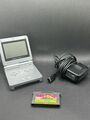 Nintendo Game Boy Advance SP Silber Konsole 001 + Ladekabel & Spiel