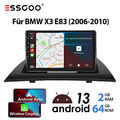 Für BMW X3 E83 2006-2010 Autoradio Android 13 Carplay GPS Navi WIFI RDS 2+64GB