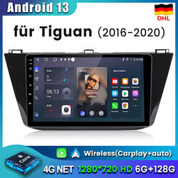 8Kern 128G Für VW Tiguan 2016-2020 10"Android 13 Autoradio GPS NAVI WIFI Carplay