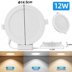 slim LED Einbaustrahler Decken-Spots Innenbeleuchtung Einbaurahmen 6W-24W Watt 