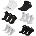 Quarter Socken Nike, adidas, Socken Buddies, schwarz/weiß 3/6/9/12/15/18 Paar