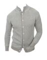 Balldiri Premium Kaschmir Herren Langarm Strickjacke mit Stehkragen 8-fädig